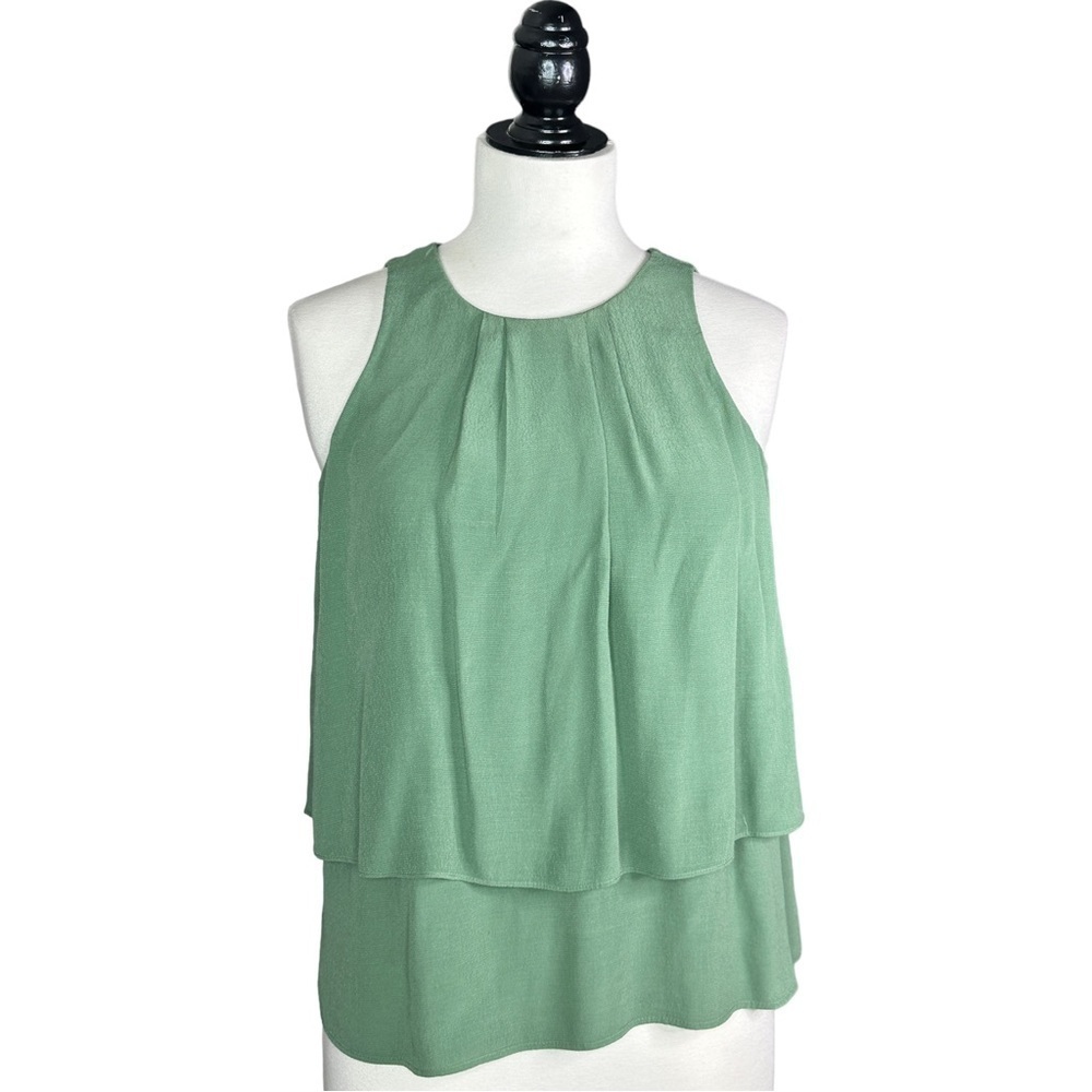 J. Crew Black Label Green Layer Top 0